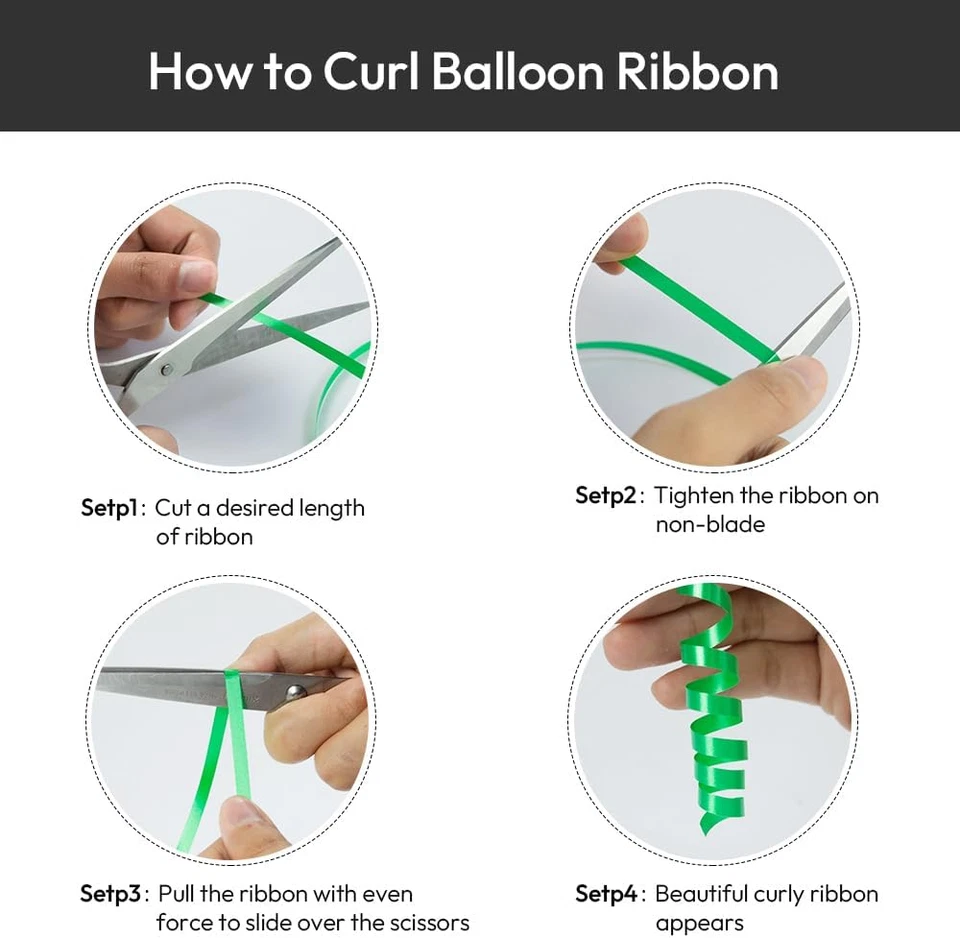 Cinta rizadora naranja de 500 yardas para envolver regalos, cinta de globo de 1/5 pulgada de ancho Foto 3 de 4