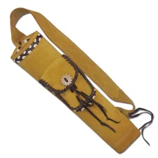 RECURVE/HORSE/COMPOUND/LONGBOW SUEDE LEATHER SHOULDER BACK ARROW QUIVER BAG