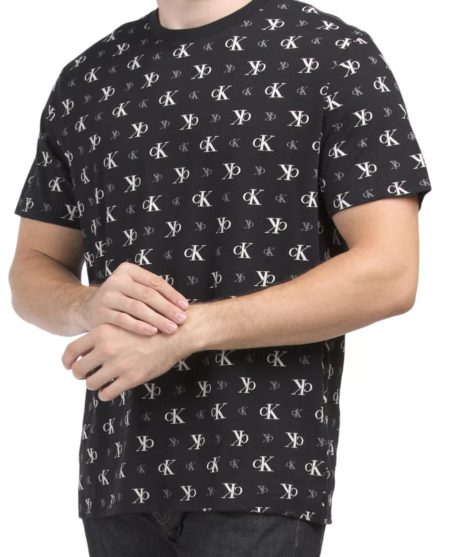 Black Over Calvin | Logo eBay S CK Klein Tee Monogram Jeans Small Men\'s All T-Shirt NWT