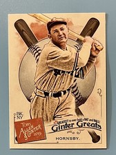 Rogers Hornsby 2019 Topps Allen & Ginter Ginter Greats #GG-15 St. Louis