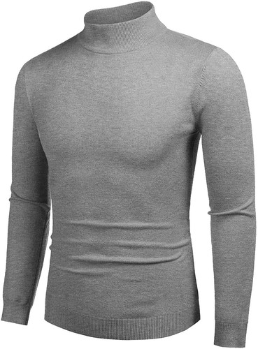 Mock Turtleneck Pullover Sweater Casual 