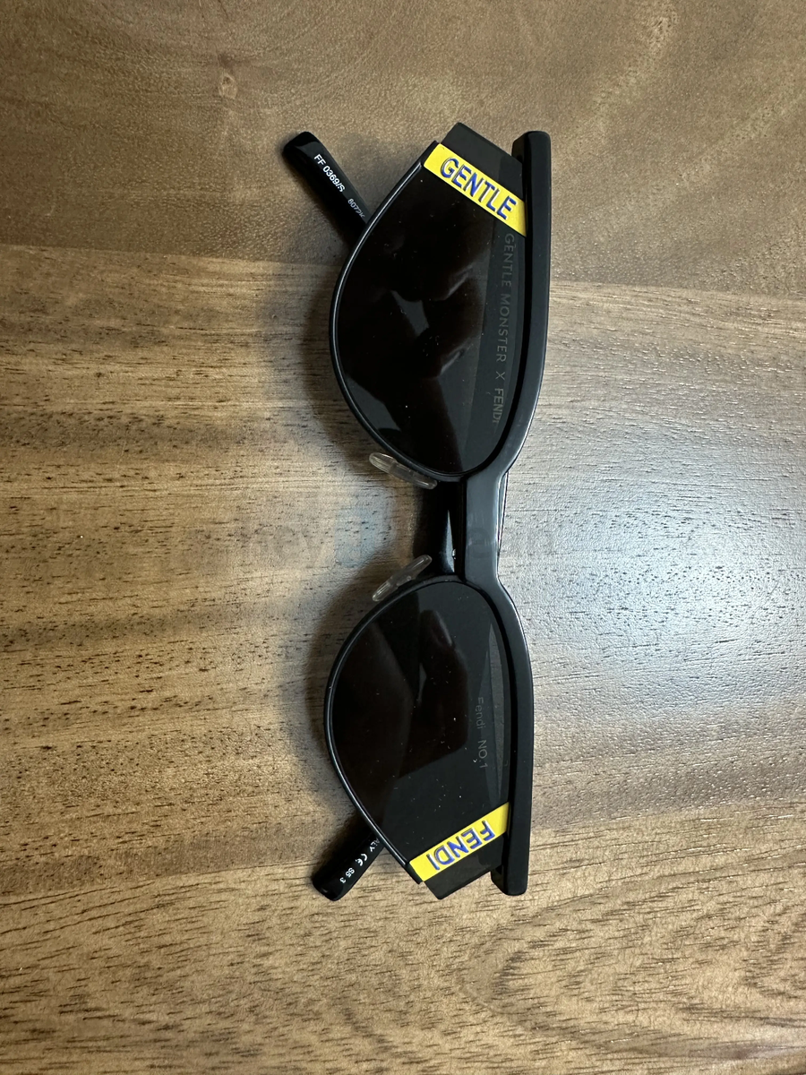 Gentle Monster X Fendi Sunglasses FF0369/S Black Frame Cat  display picture 3