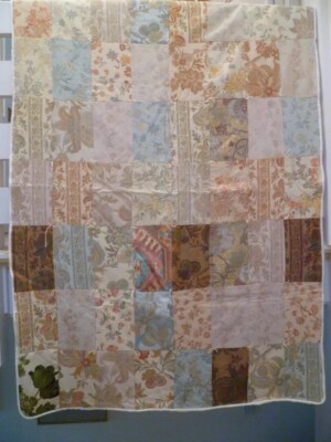 Handarbeit Patchwork Quilt Überwurf Tagesdecke Decke Größe Einzelbett gesteppt wattiert