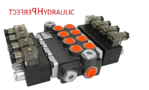 Distributeur 4 fonctions électrique double effet 24V DC 50L/min