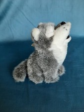Northern Wildlife Howling Grey Wolf Plush Stuffed Animal House Toy 7" w/ tags