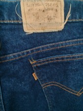 VTG Levis Jeans Mens 40x30 Blue 540 Made In USA Relaxed Fit Tapered Brown Tab