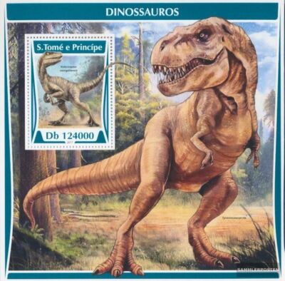 Sao Tome e Principe Block 1296 (kompl. Ausgabe) postfrisch 2017 Dinosaurier