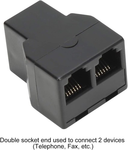 50 Pack RJ12 6P6C Female-to-Female Telephone Line Splitters - Clear Connection - Zdjęcie 6 z 8