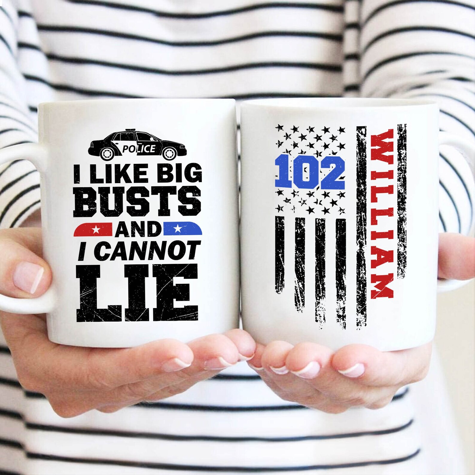 Personalized Policeman Mug Custom Name Policeman Mug Father's Day Gift Mug Dad