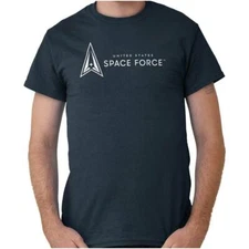 Military United States Space Force USSF Logo Womens or Mens Crewneck T Shirt Tee