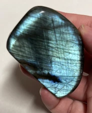 Natural Labradorite Polished Mini Freeform Teal Blue Sparkle Flash Rock Mineral
