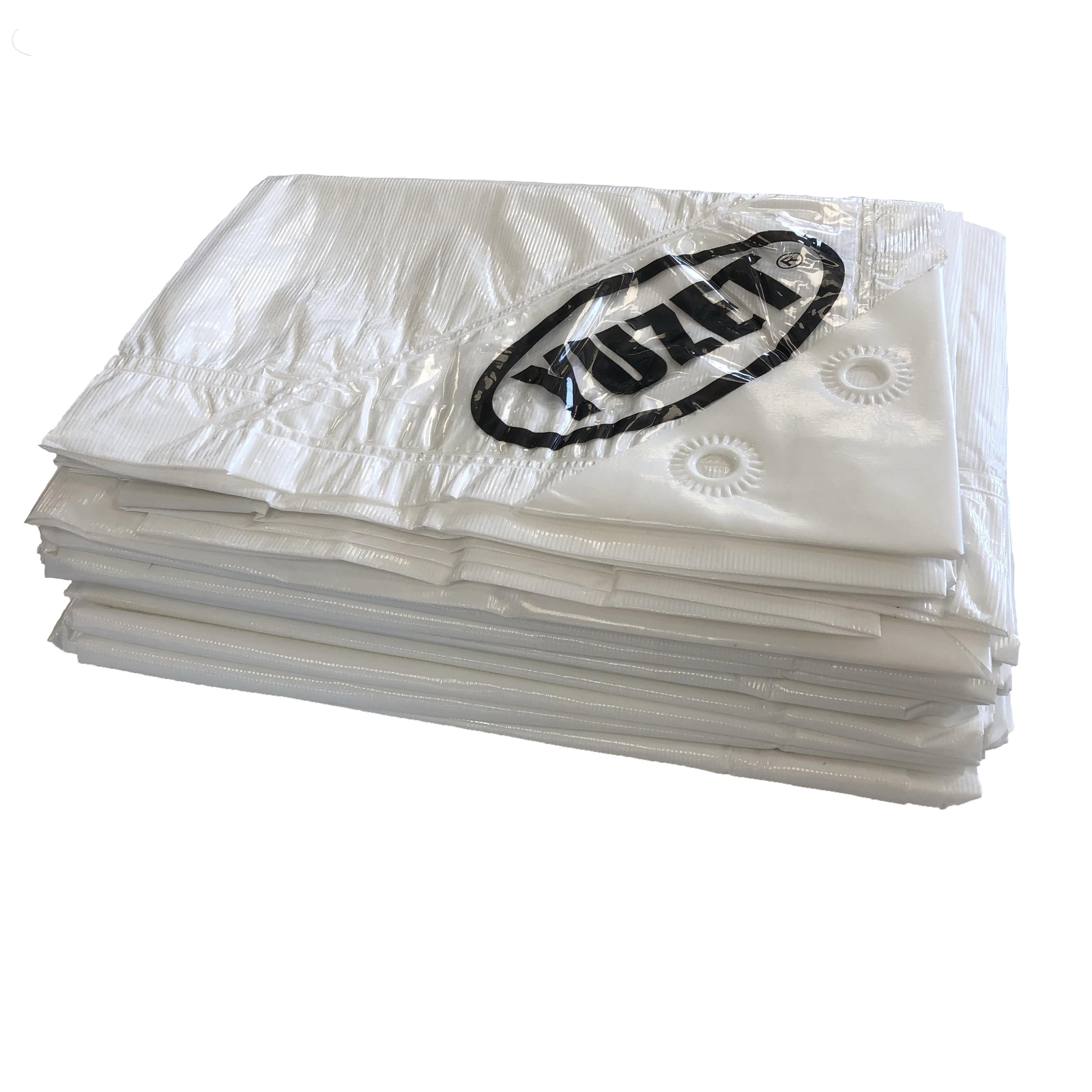 1.8m x 2.4m White XT Tarpaulin Heavy Duty Tarp Ground Sheet Ribbed Strength