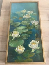 Lilypad painting French Monet style signed by J. Holmes