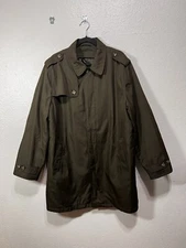 Michael Kors Trench Coat Men’s Quilted Removable Liner Green Size Large