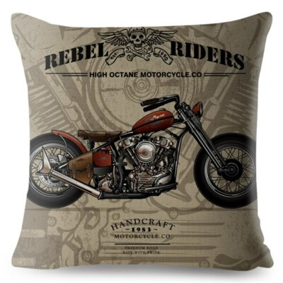 Kissenbezug Kissenbezug Vintage Motorrad alt 45x45 cm 
