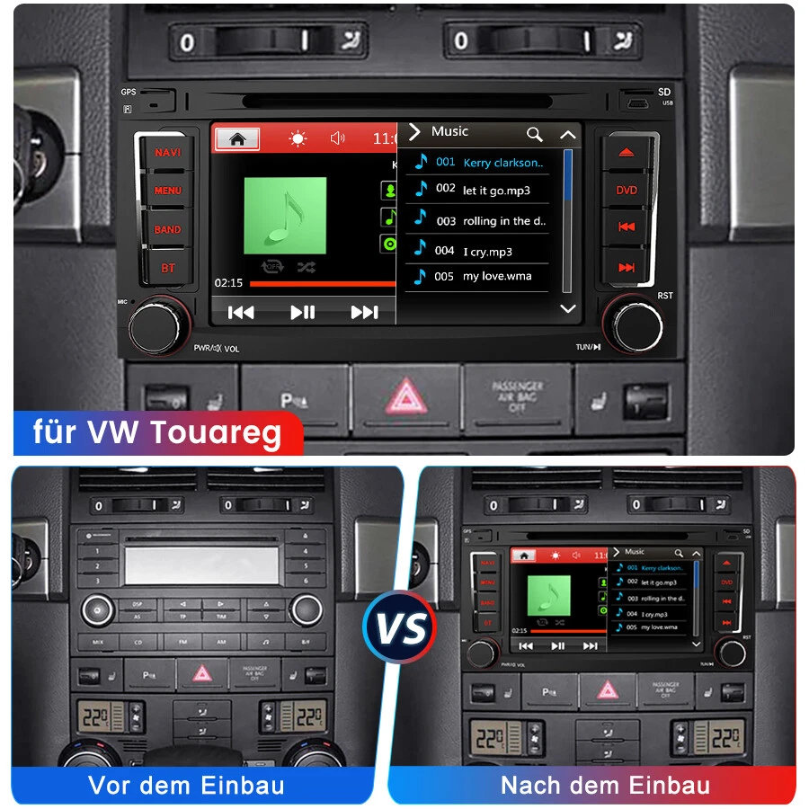 +DAB Für VW T5 Multivan Transporter SWC BT Autoradio CarPlay Navi WINCE CD DVD - Bild 4 von 4