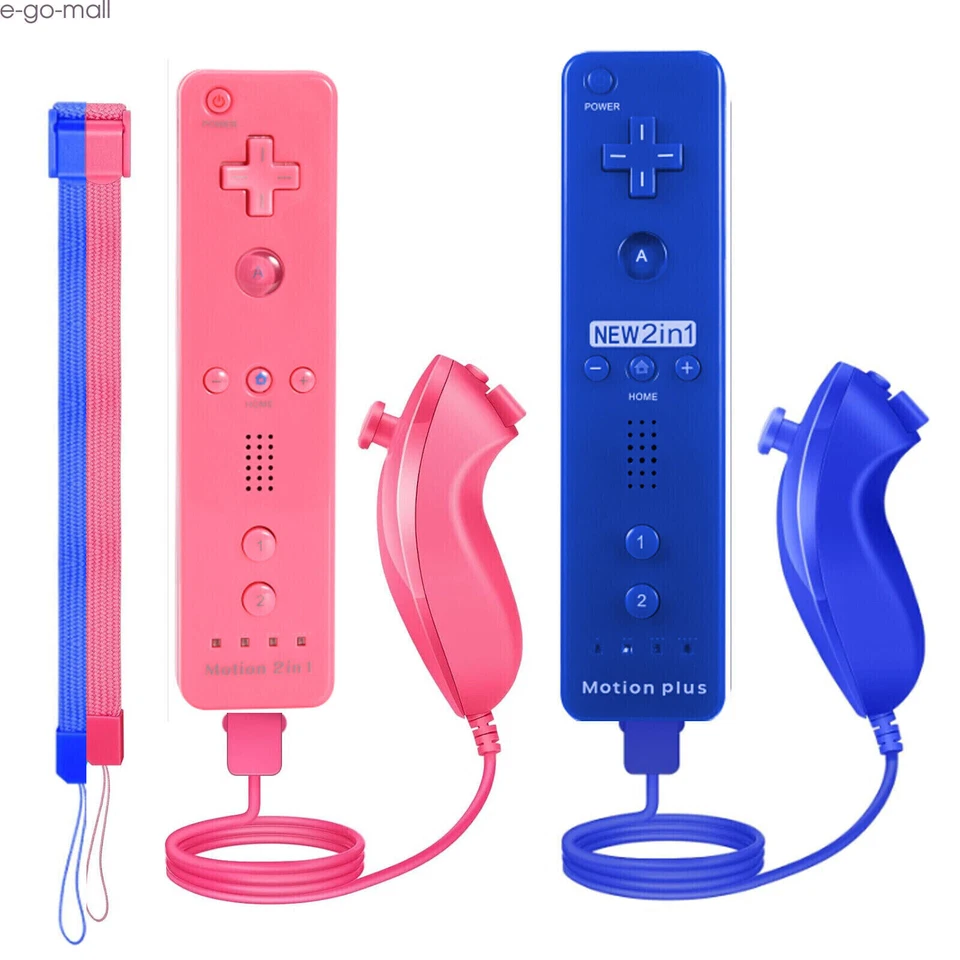 Wii Remote with Motion Plus & Shock Function Nunchuck for Wii & Wii U Console - Image 2 of 4