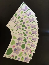 Mrs Grossman's Lot of 15 Sheets ~Vellum Violets~ 2002 Stickers Scrapbooking