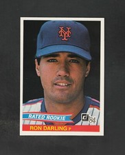 1984 Donruss Ron Darling  Rated Rookie ~ NY Mets ~~Sharp !!!  No Number Error
