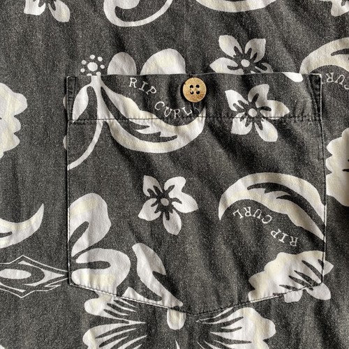 Vintage 90s Rip Curl Button Up Shirt Hawaiian Floral Surfwear Size Large - Picture 6 of 14