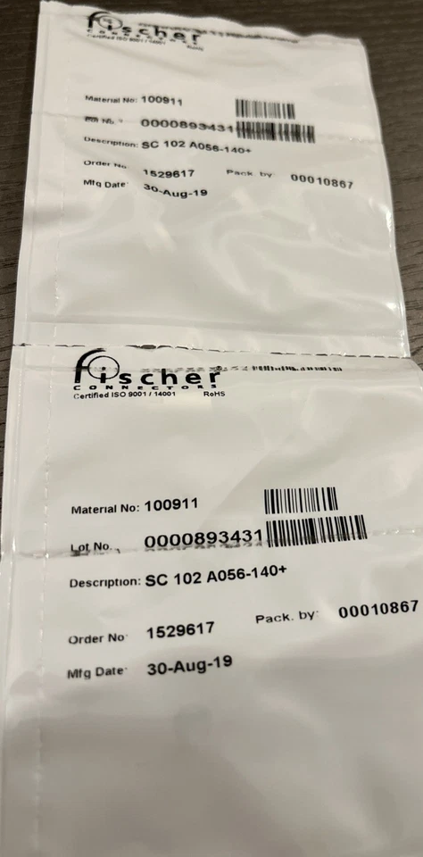 Fischer Connectors SC 102 A056-140+ 893431/100911, 3 Part Kit X 5 Packs Joblot - Image 4 of 4