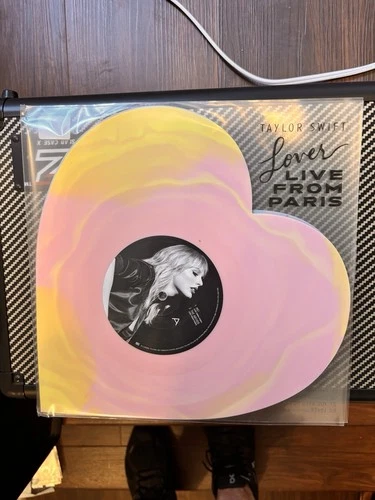 Taylor Swift Lover (Live From Paris) Heart Shaped Vinyl - In Hand Ships Fast!