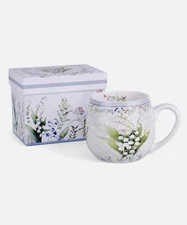 Lily of the Valley Bone China Mug Porcelain Cup Coffee Tea Mug Jumbo Mug 14.5 oz