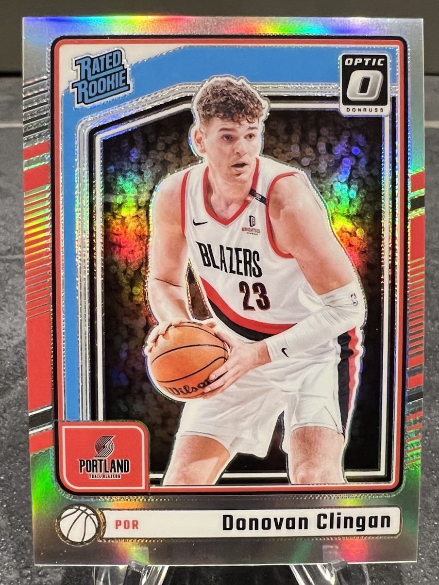 Donovan Clingan 2024-25 Optic Rated Rookie Silver Holo #272 Trail Blazers