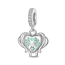 KUNSIR 925 Sterling Silver Wind Energy Pendant Charm For Women Bracelet DIY Gift