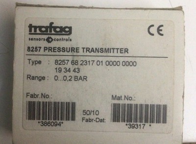 TRAFAG 8257 Drucktransmitter 0 0,2 bar   Pressure Transmitter   Neu OVP