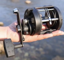 Sougayilang Tssd3000L Right Handle Boat Fishing Trolling Double Axis Reel Black 