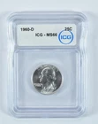 1960-D Washington Quarter MS66 ICG *7494