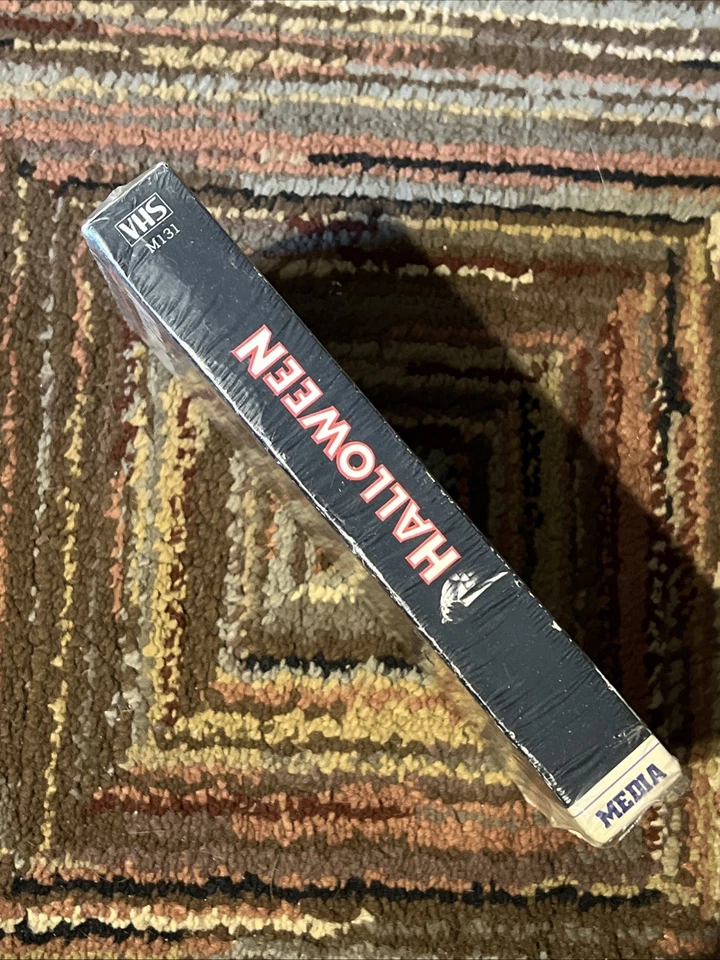 Halloween VHS 1981 MEDIA White Stripe Full Flaps W/opened original Shrink Wrap - Image 4 of 4