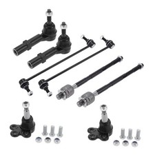 8 Pcs Front Suspension Kit Inner Outer Tie Rod Ends Front Sway Bar Link Lower
