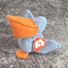 Ty Teenie Beanie Babies Scoop Blue Orange Plush Toy 1993 Collectible with Tags