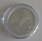 LIBERTY OR DEATH 2021 - SILVER SHIELD ONE-OUNCE FINE SILVER ROUND 999 IN CAPSULE
