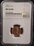 1935 S NGC MS64 RD Lincoln Wheat Cent Coin