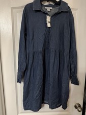 New with Tags!!!! Ladies’s Nine West Denim colored Button-Up dress. Size Large