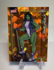 2026 Topps Chrome Marvel Comics Sapphire She-Hulk Orange Refractor 25/25 #151