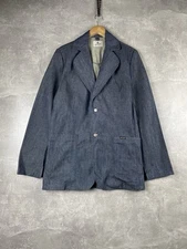 Vintage Wrangler BLUE BELL Rodeo Navy Blue Western Denim 70's Blazer Jacket Sz L