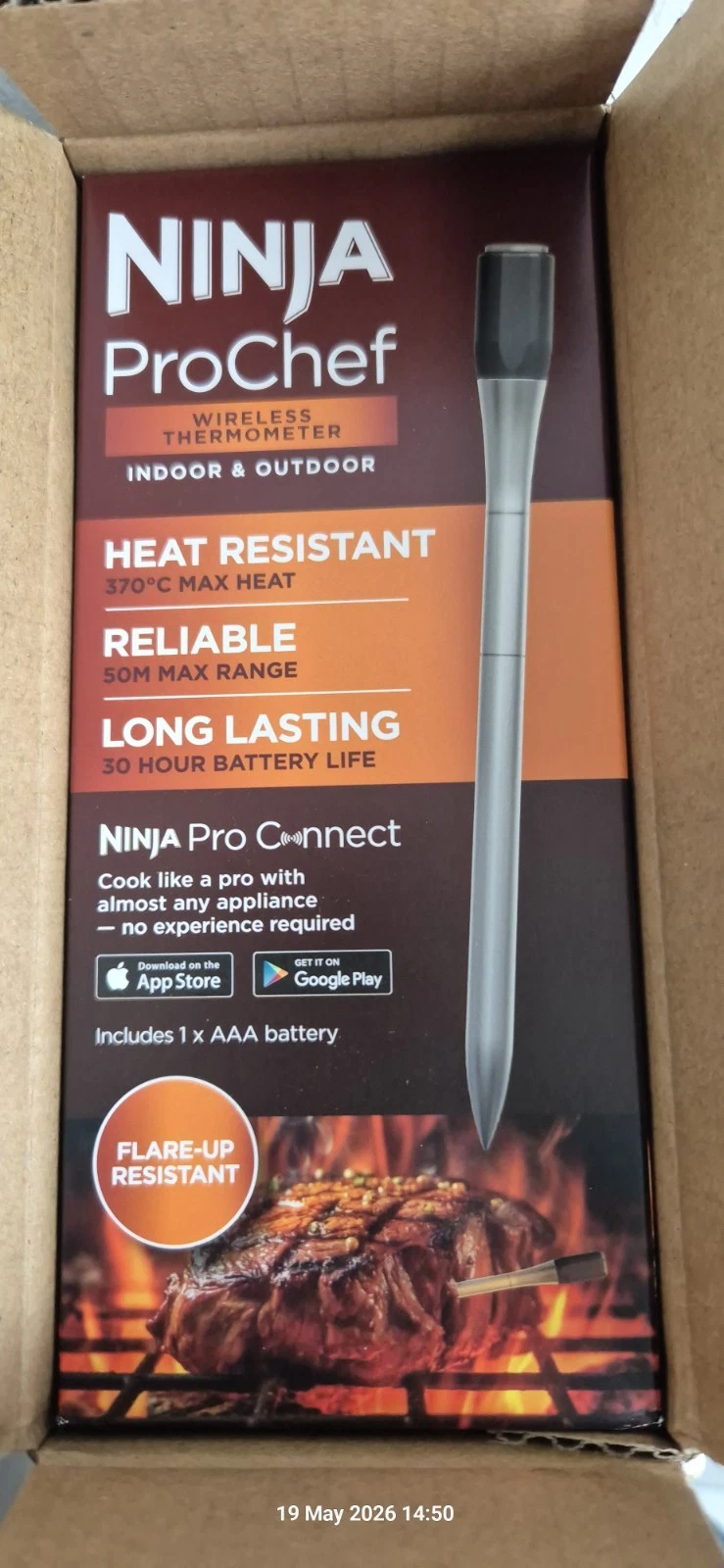 Ninja ProChef Wireless Thermometer Indoor & Outdoor [WP100EU] Meat Connect