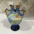 VINTAGE ROSEVILLE PINE CONE BLUE VASE  DESIGNED BY FRANK FERRELL BEAUTIFUL