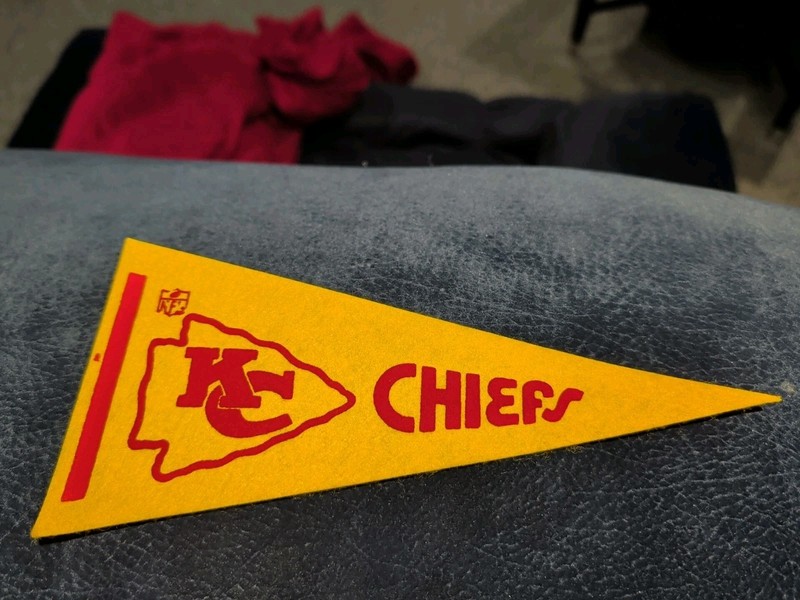 NFL Kansas City Chiefs Mini Pennant 4”x9" FELT Flag Football Vintage 1960'S