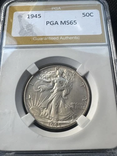 1945 50C Walking Liberty Half Dollar UNC Very Nice Coin