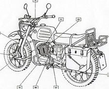 Komplette Hercules K 125 BW 1 & 2auf CD Explosionszeichnung Unterlagen