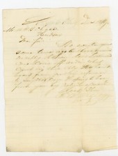 Signed Letter E B Kellogg Hudson NY 1872 Handwritten  A Frank B Chase New York