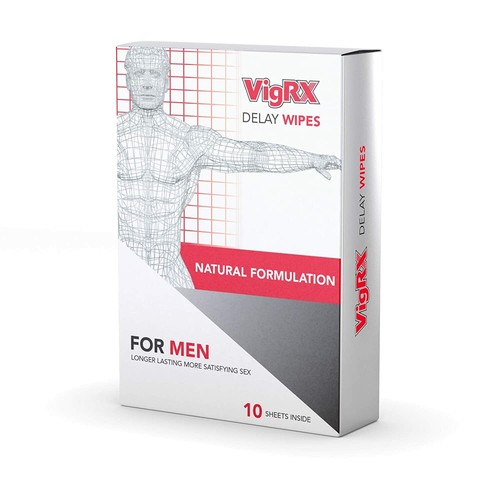 VigRX Desensitizer Delay Wipes Natural Formulation for Men 10 Count Box - Picture 2 of 4
