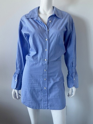 Abito blu cotone ALC Monica taglia 0 abito camicia - Foto 2 di 6