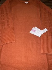 NWT Solid LuLaRoe LAUREN SWEATER Dress 🦄 Burnt Orange Winter Small 6/8 4/6