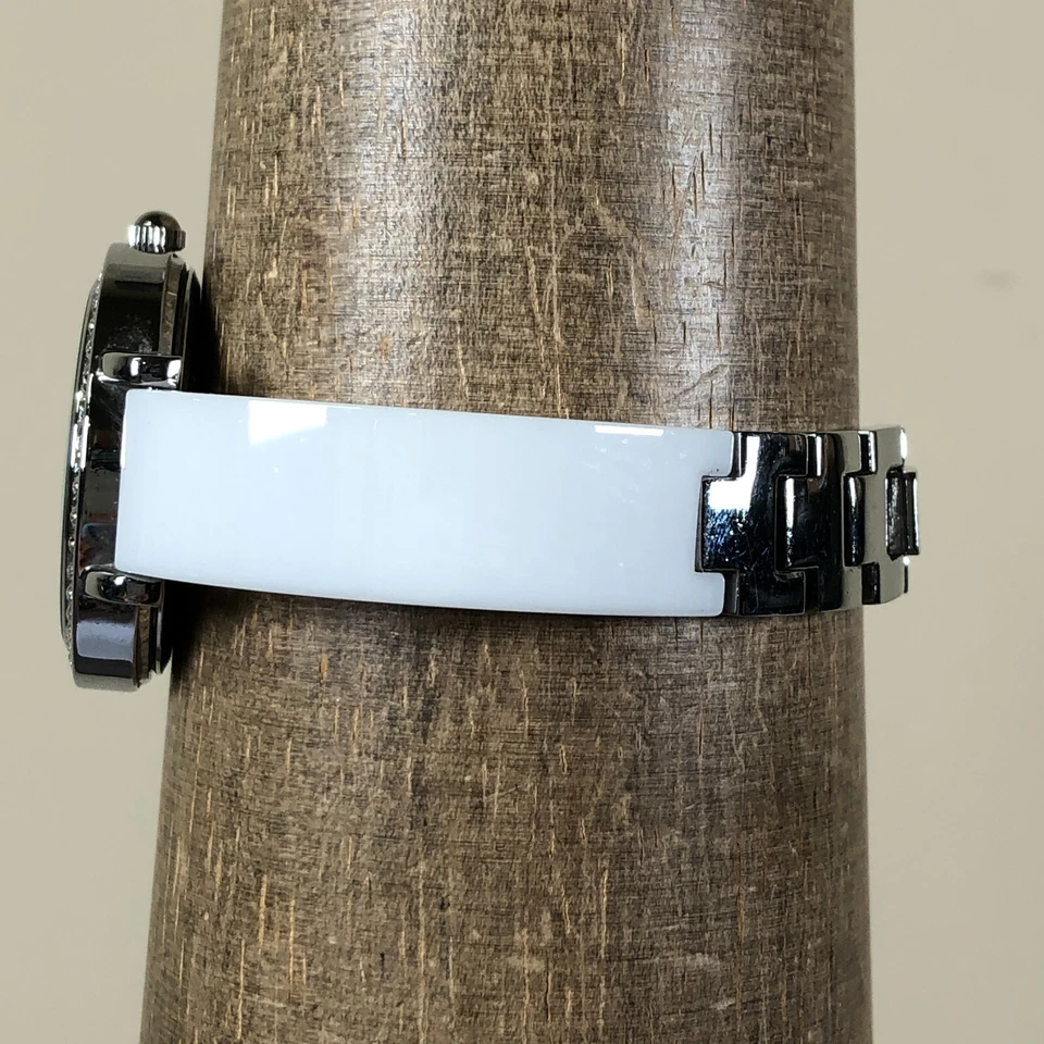 Reloj de cuarzo Anne Klein para mujer AK/2349 MOP esfera pavé cerámica redondo 32 mm 6 3/4" Foto 3 de 4